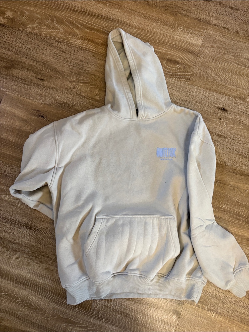 White Fox Boutique light gray Hoodie with Small Chest Logo